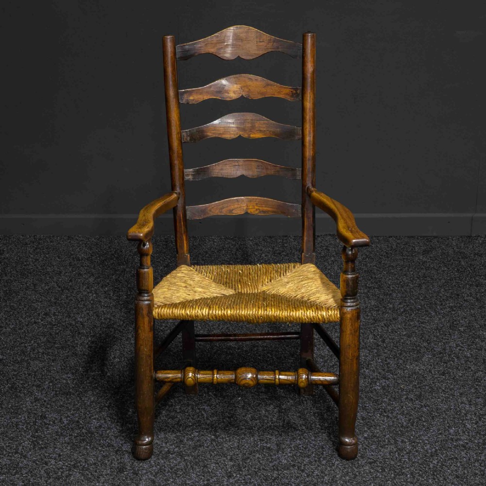 Set of Eight 19th Century Ladderback Chairs View IV
