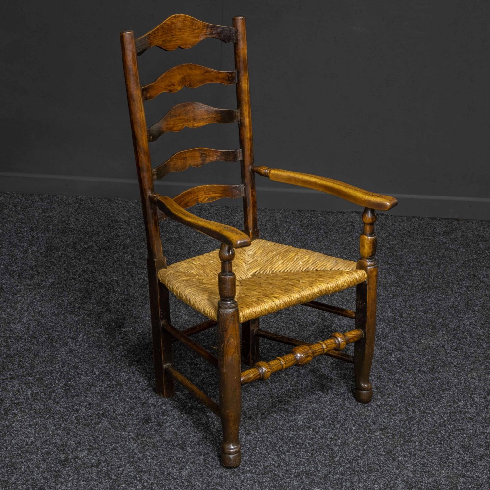 Set of Eight 19th Century Ladderback Chairs View VI