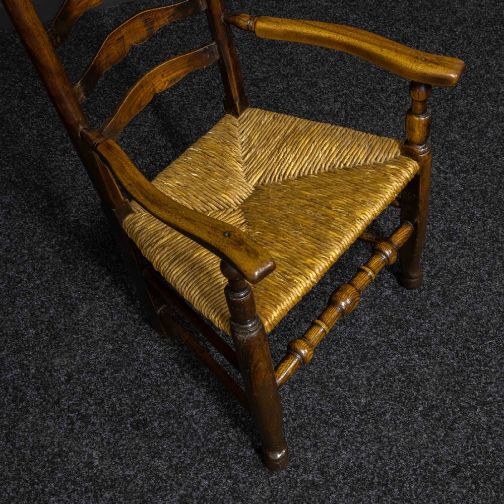Set of Eight 19th Century Ladderback Chairs View VIII