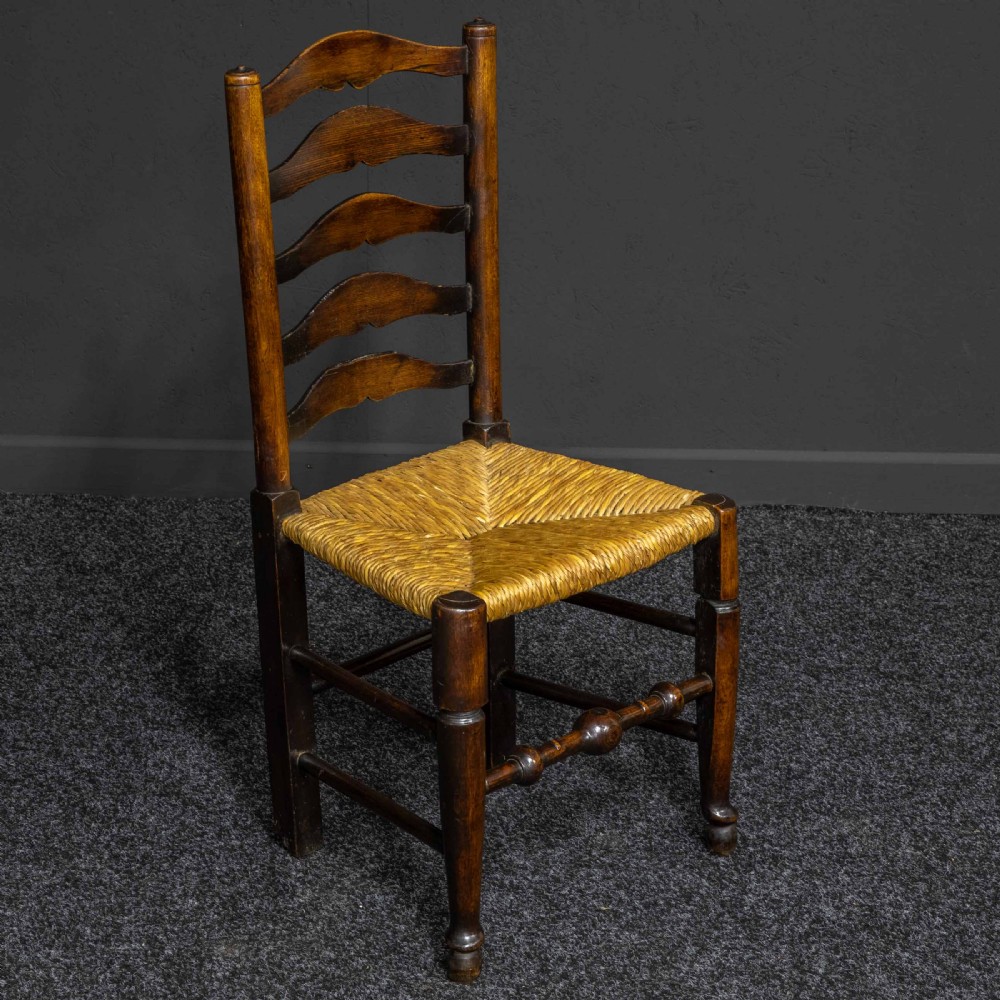 Set of Eight 19th Century Ladderback Chairs View XI