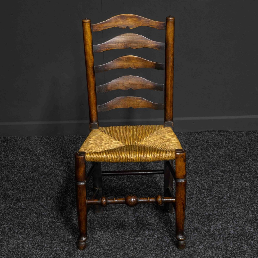 Set of Eight 19th Century Ladderback Chairs View XII