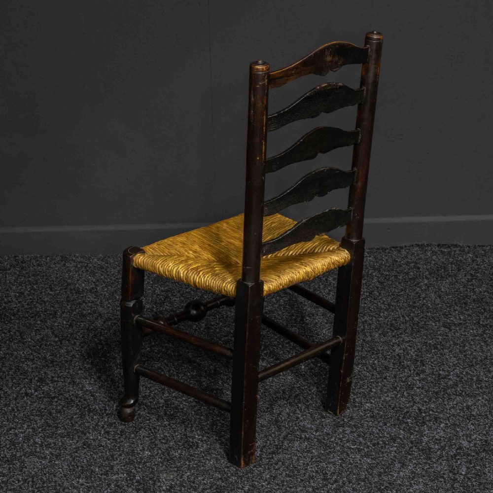 Set of Eight 19th Century Ladderback Chairs View XIII