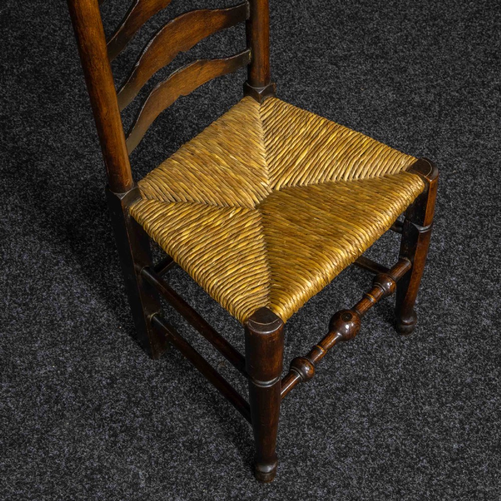 Set of Eight 19th Century Ladderback Chairs View XIV