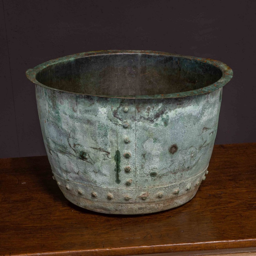 Victorian Verdigrise Copper Planter