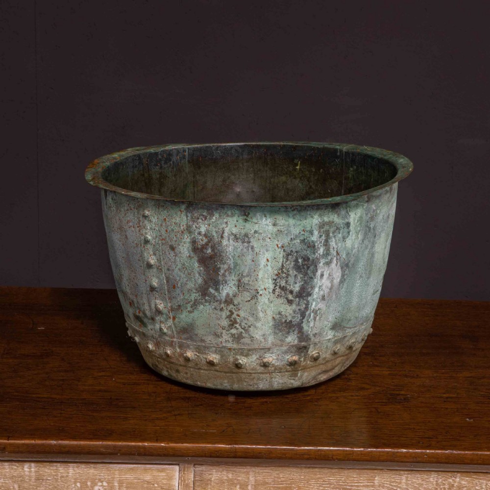 Victorian Verdigrise Copper Planter View III