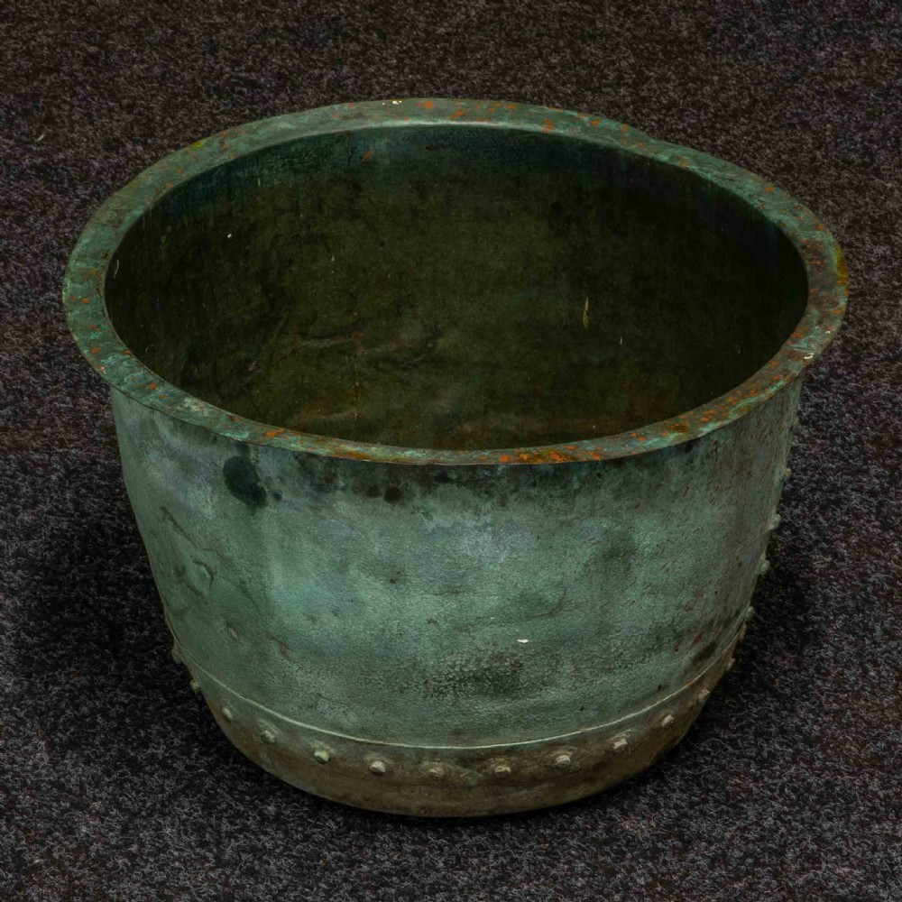 Victorian Verdigrise Copper Planter View VI