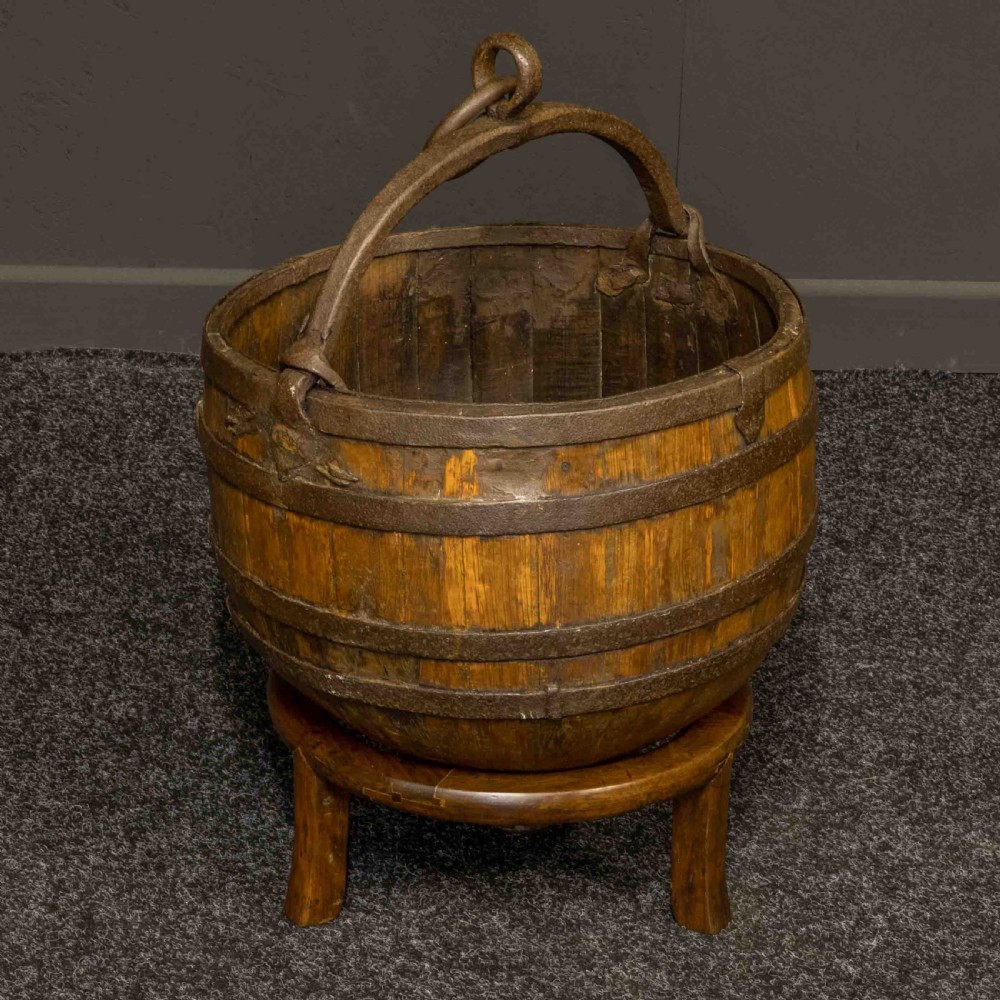 19th Century French Oak Well Bucket View VII