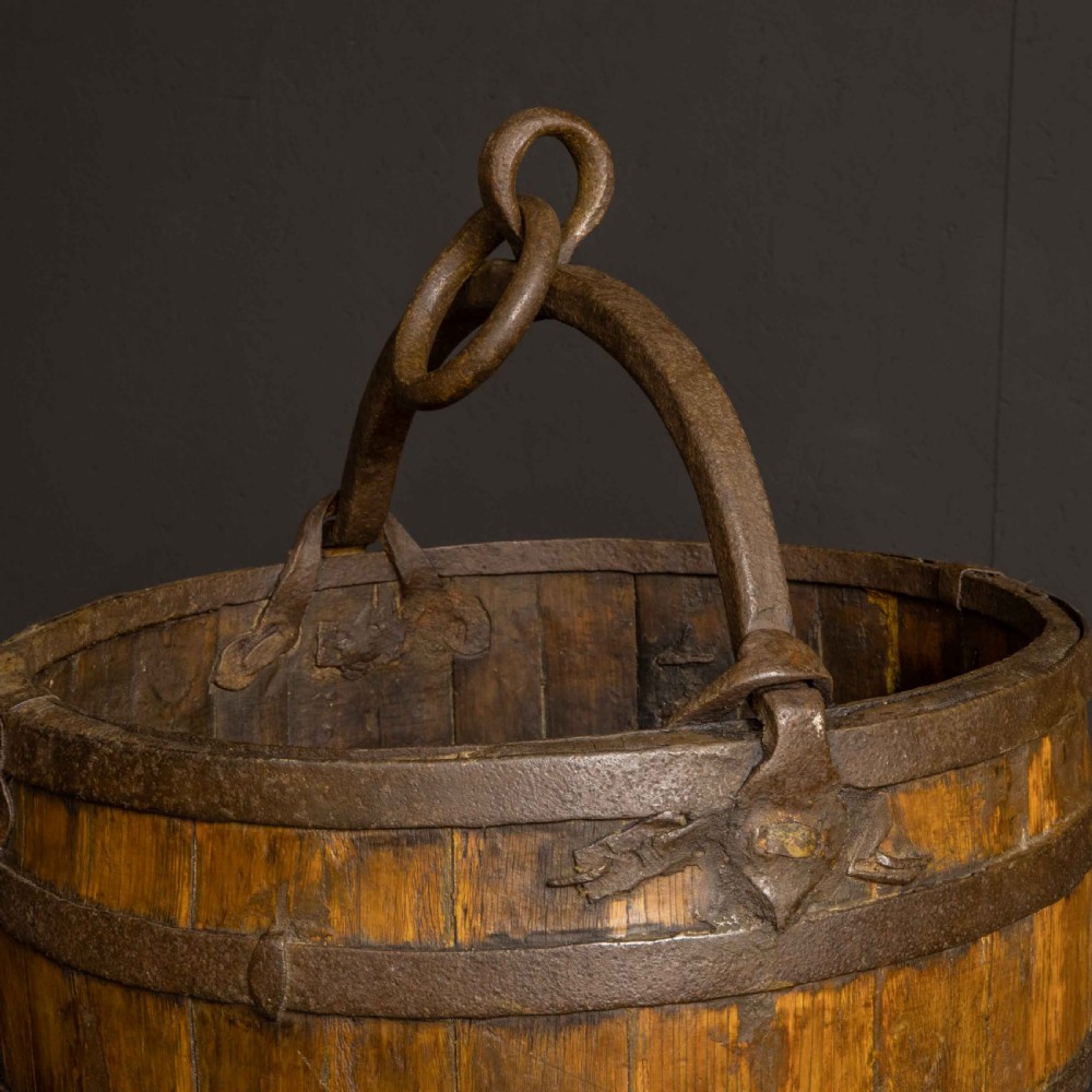 19th Century French Oak Well Bucket View VIII