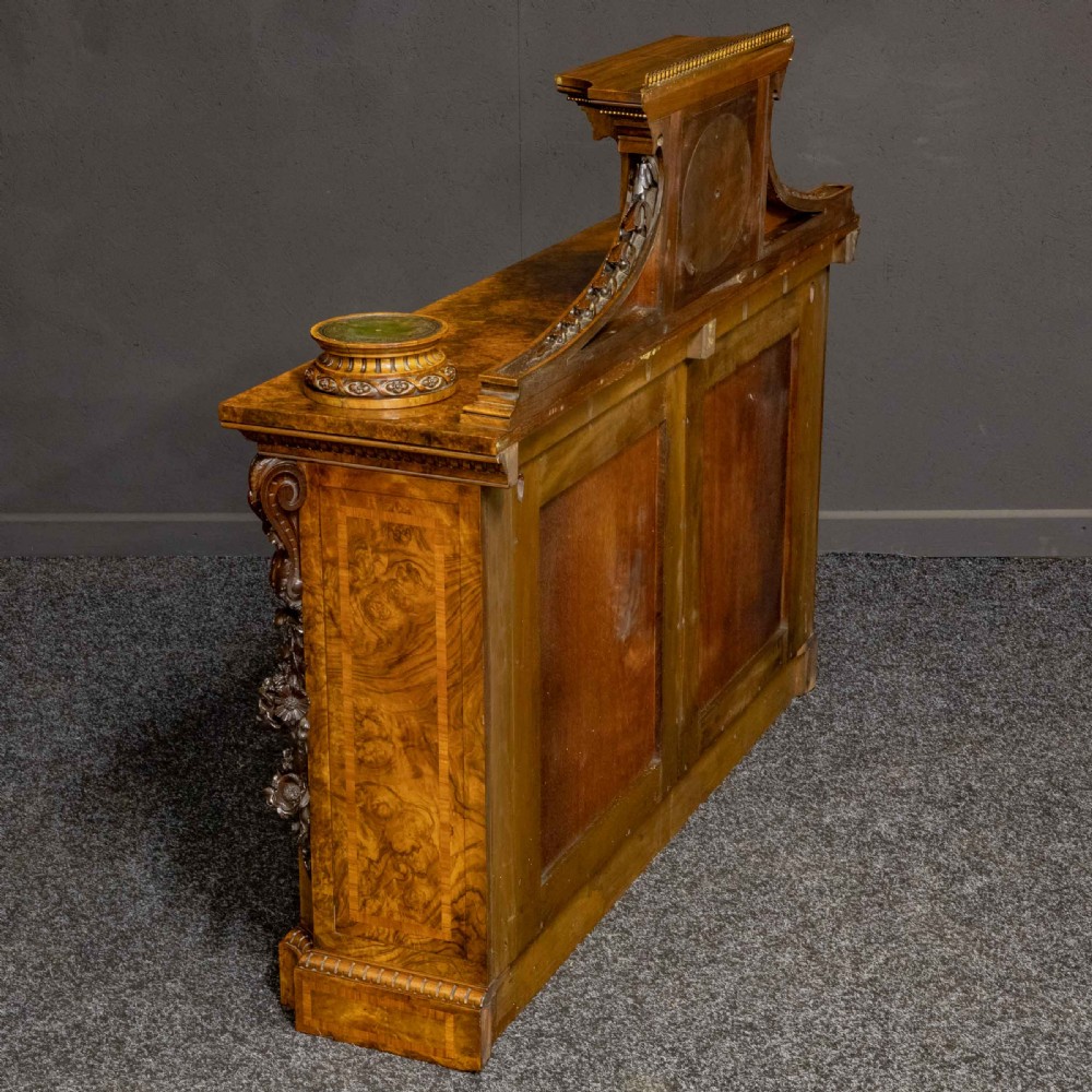 Mid Victorian Burr Walnut Bookcase View XIX