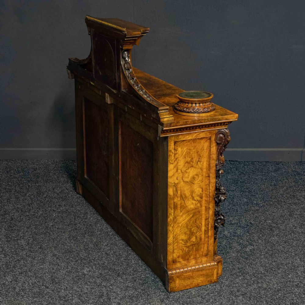 Mid Victorian Burr Walnut Bookcase View XXI