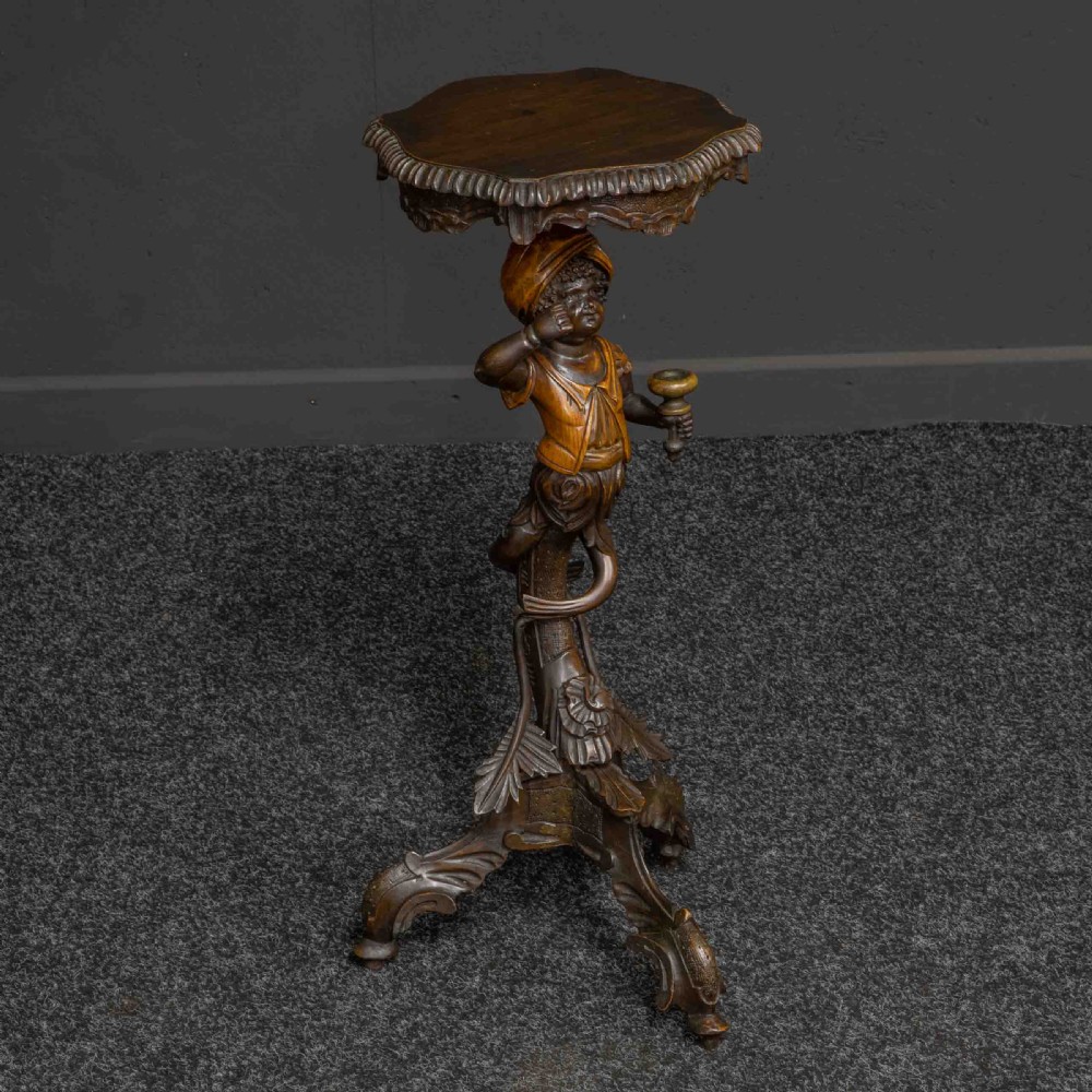 Italian Carved Torchere Table