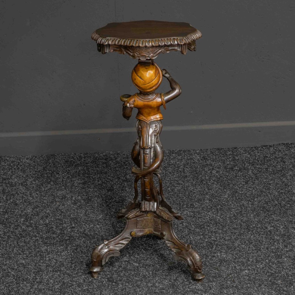 Italian Carved Torchere Table View III