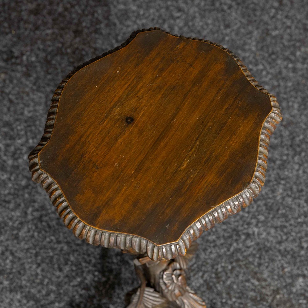 Italian Carved Torchere Table View IV