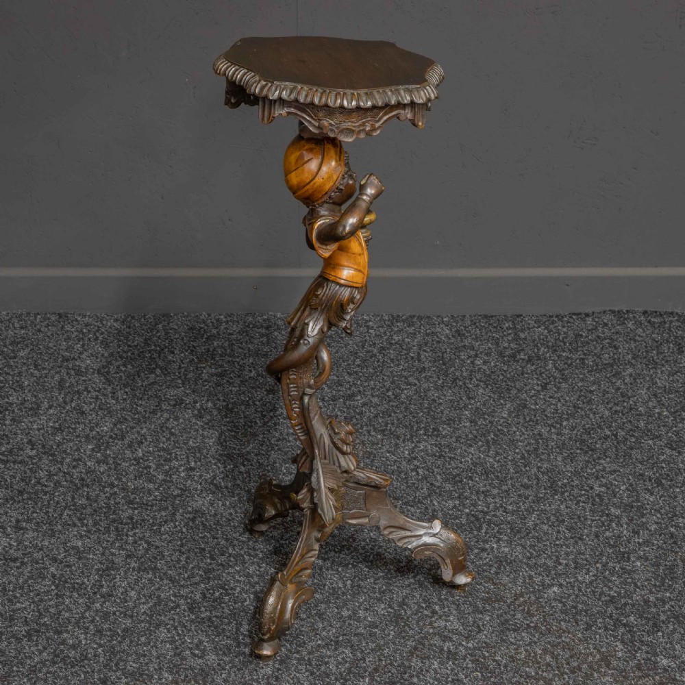 Italian Carved Torchere Table View V