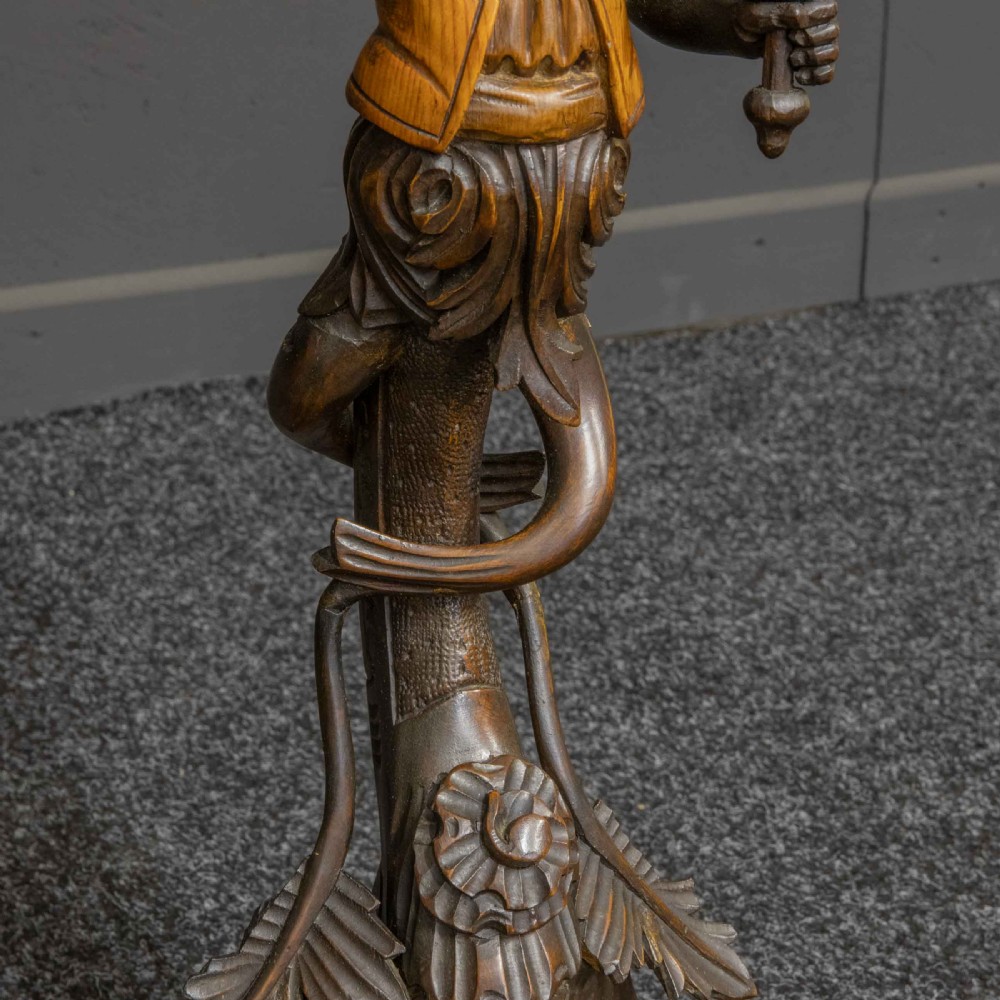 Italian Carved Torchere Table View X