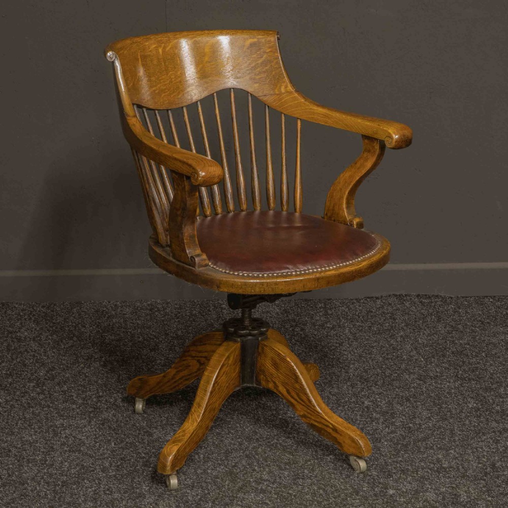 Oak Swivel Chair View VI