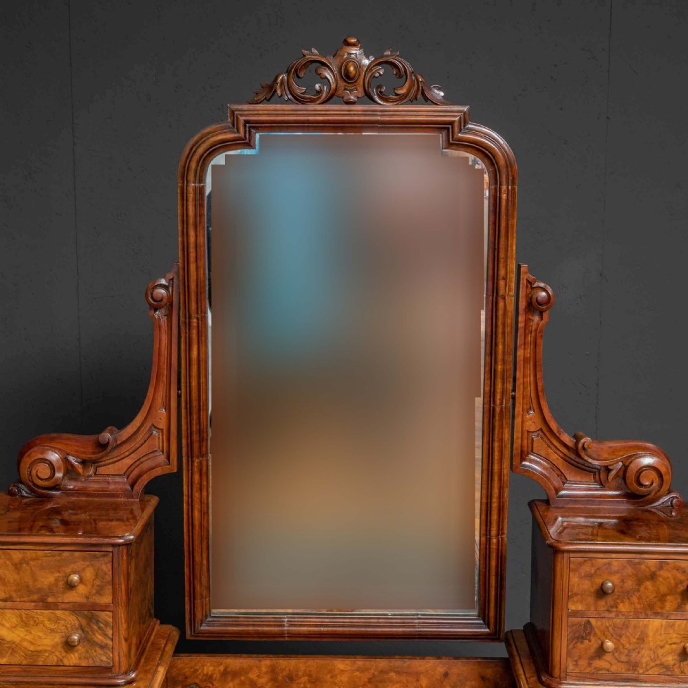 Mid Victorian Burr Walnut Dressing Table View II
