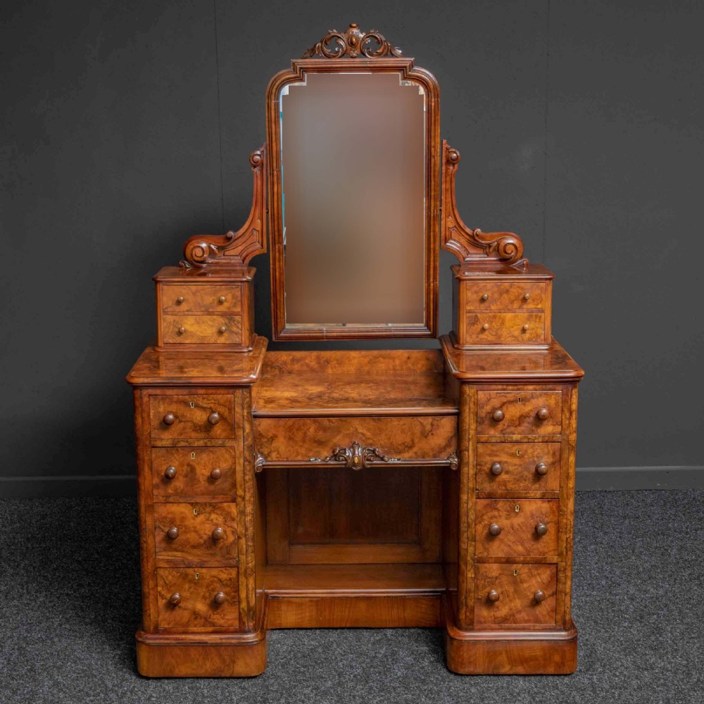Mid Victorian Burr Walnut Dressing Table View III