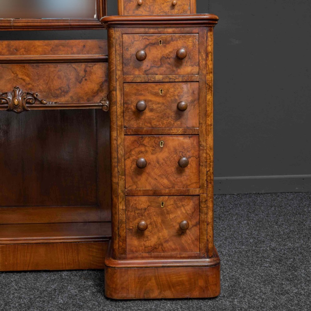 Mid Victorian Burr Walnut Dressing Table View VII