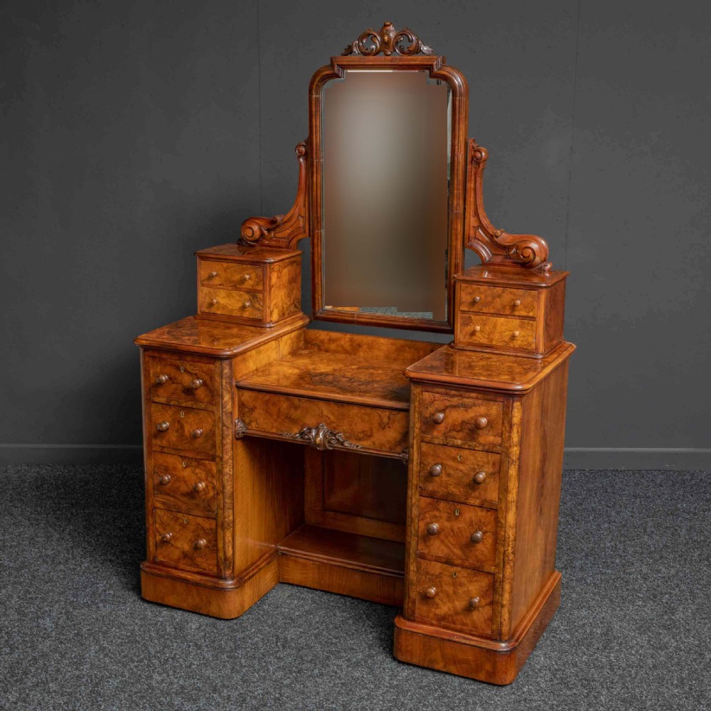 Mid Victorian Burr Walnut Dressing Table View X