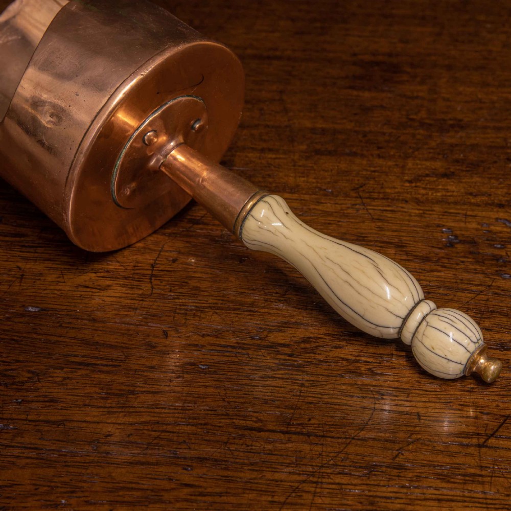 Victorian Copper Corn Scoop with Bone Handle View VI