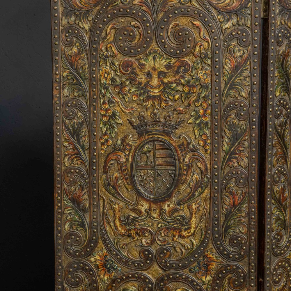 Victorian Embossed Leather Screen View V