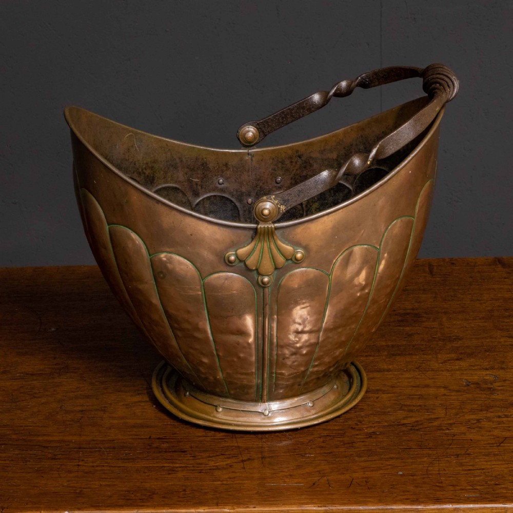 Victorian Copper Coal Helmet
