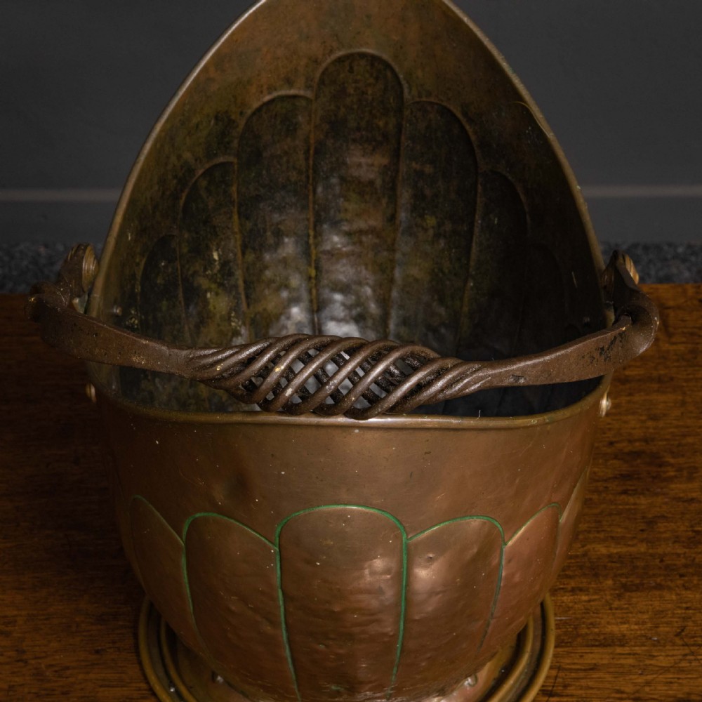 Victorian Copper Coal Helmet View VI
