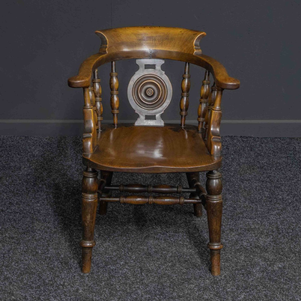 Victorian Elm and Fruitwood Club Chair