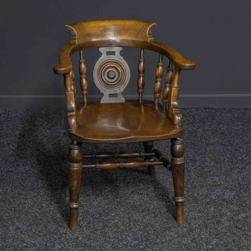 Victorian Elm and Fruitwood Club Chair View II