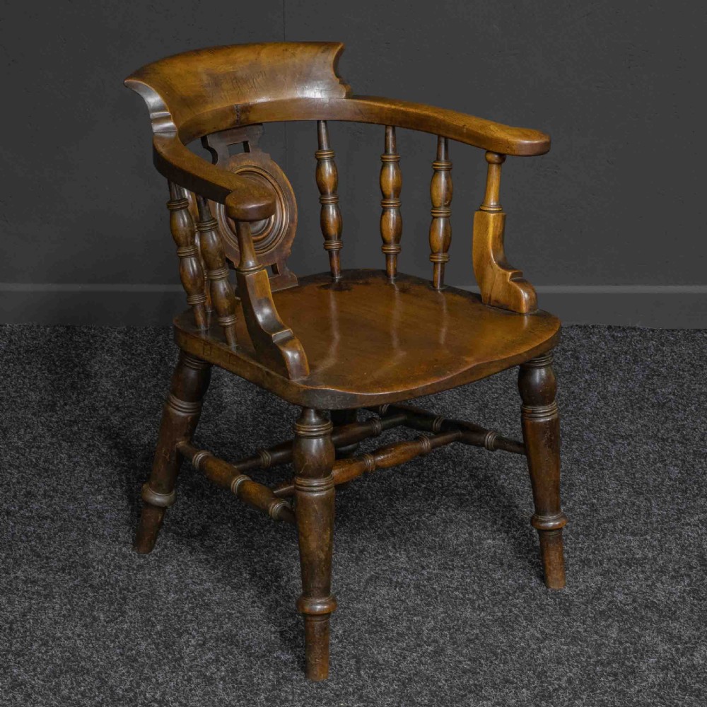 Victorian Elm and Fruitwood Club Chair View IV
