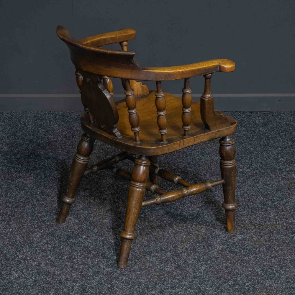 Victorian Elm and Fruitwood Club Chair View VI