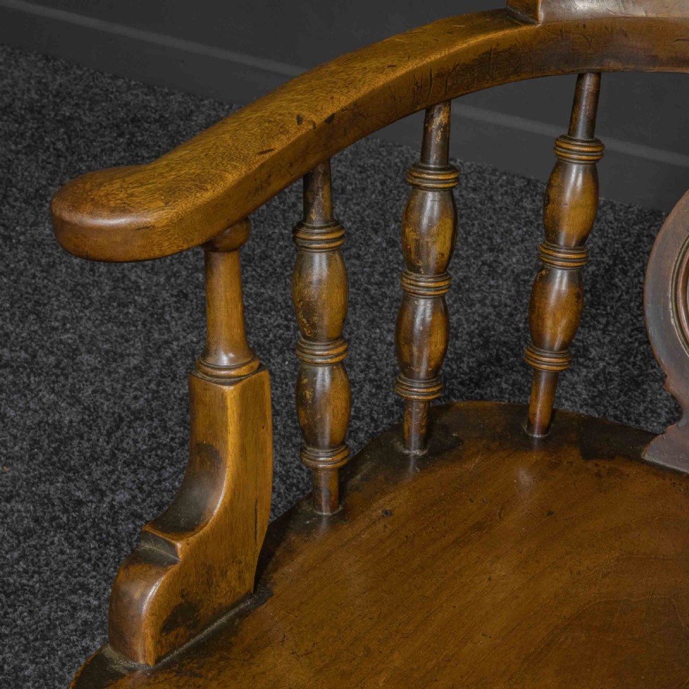 Victorian Elm and Fruitwood Club Chair View IX