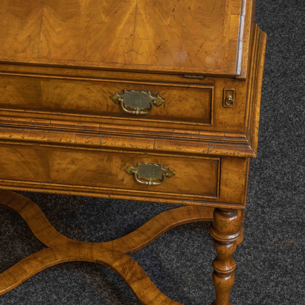 William and Mary Style Walnut Bureau View V