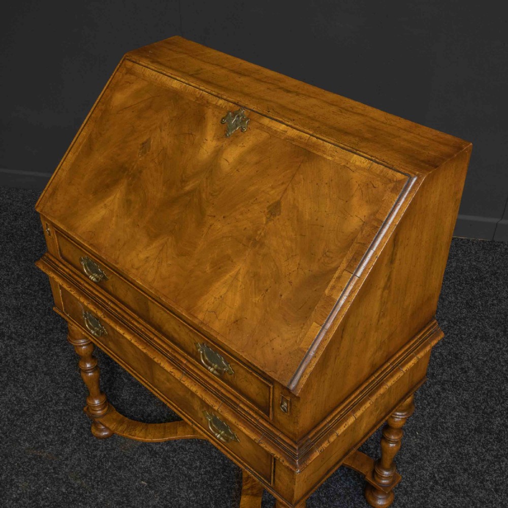 William and Mary Style Walnut Bureau View XIV