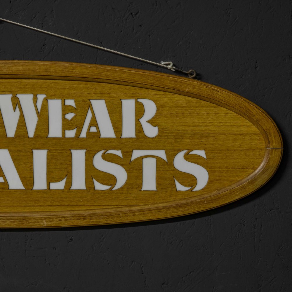 Pair of Edwardian Oak Framed Tailors Signs View VIII
