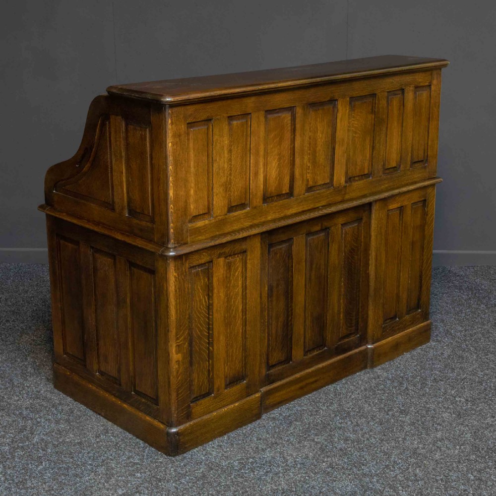 Edwardian Oak Roll Top Desk View X
