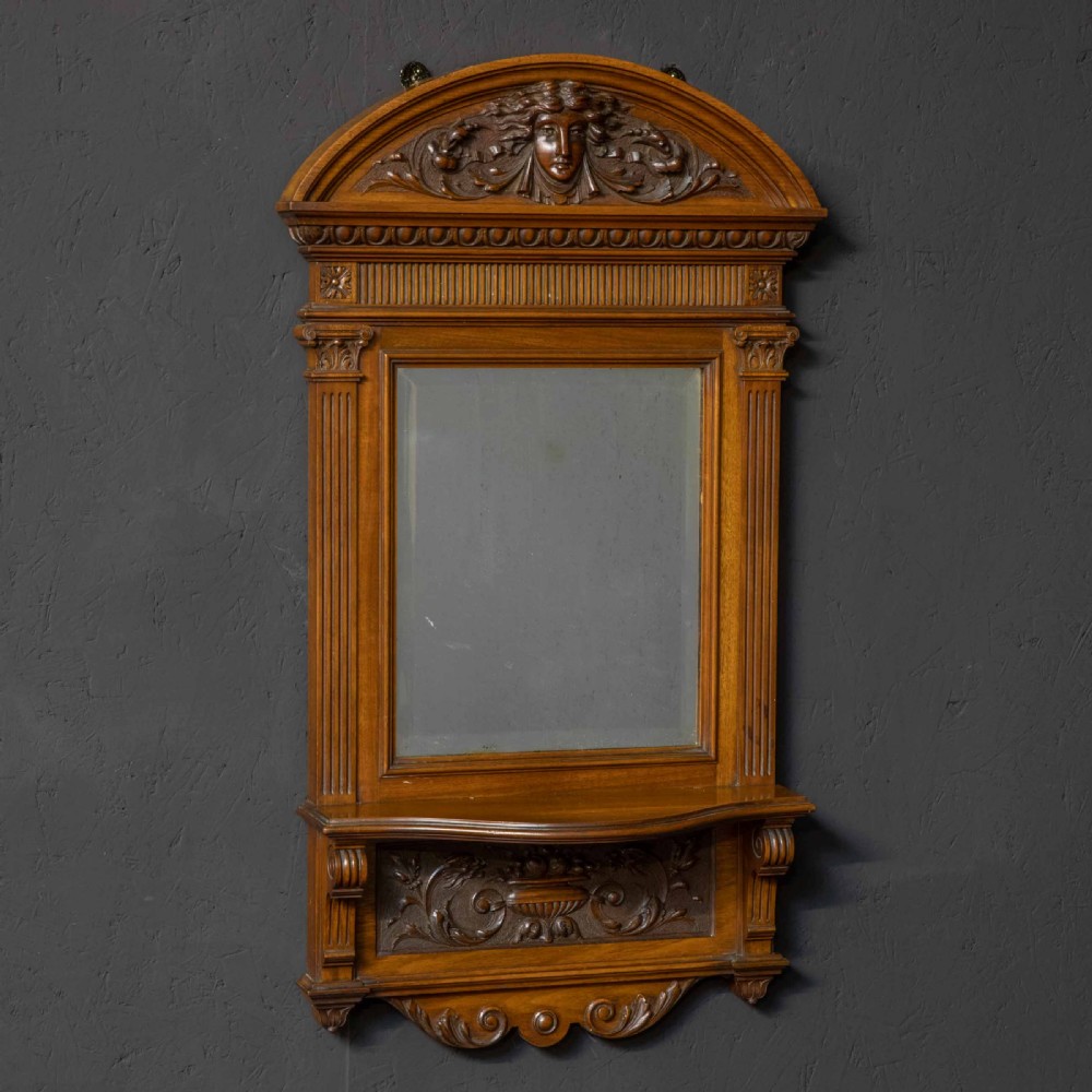 Victorian Walnut Hall Mirror