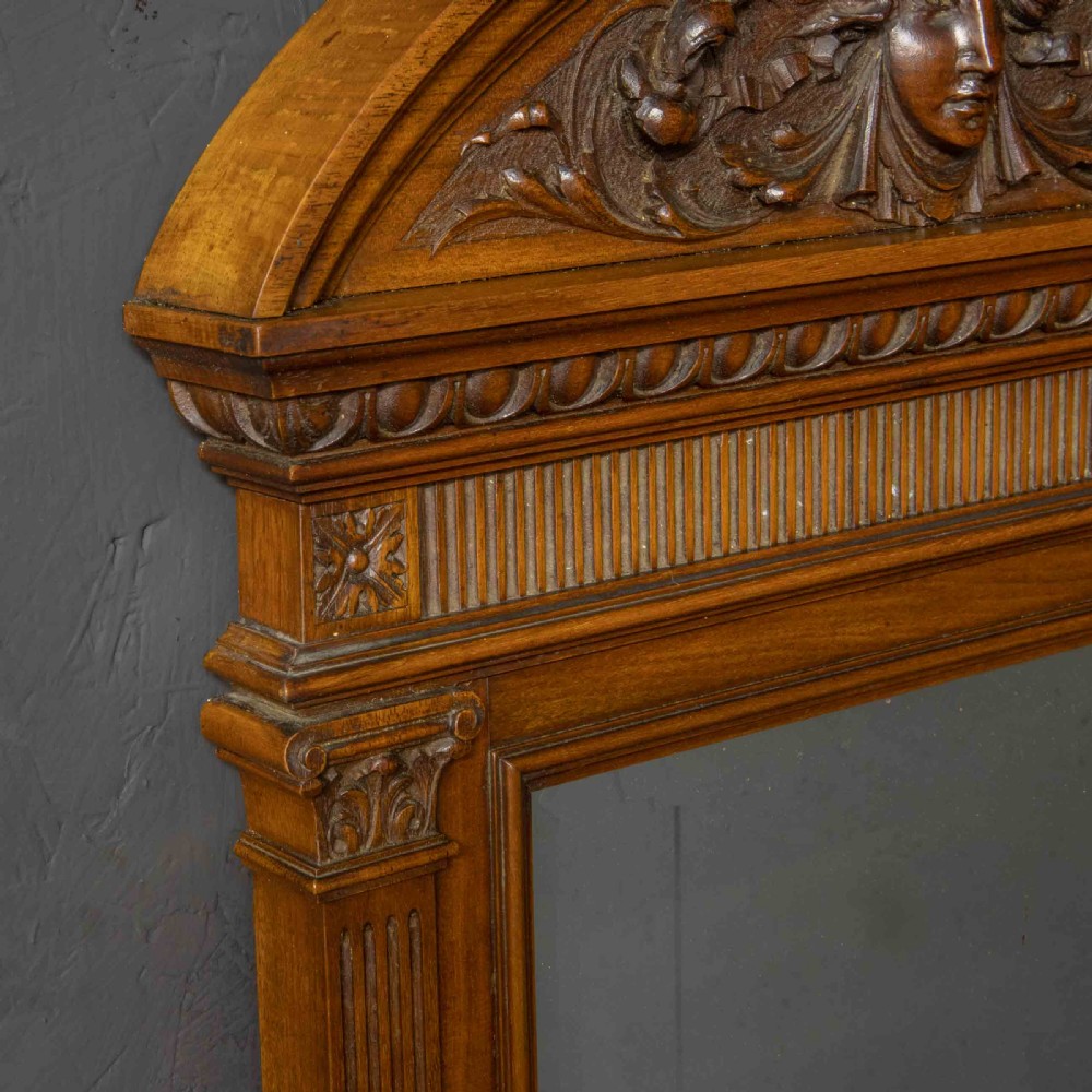 Victorian Walnut Hall Mirror View II