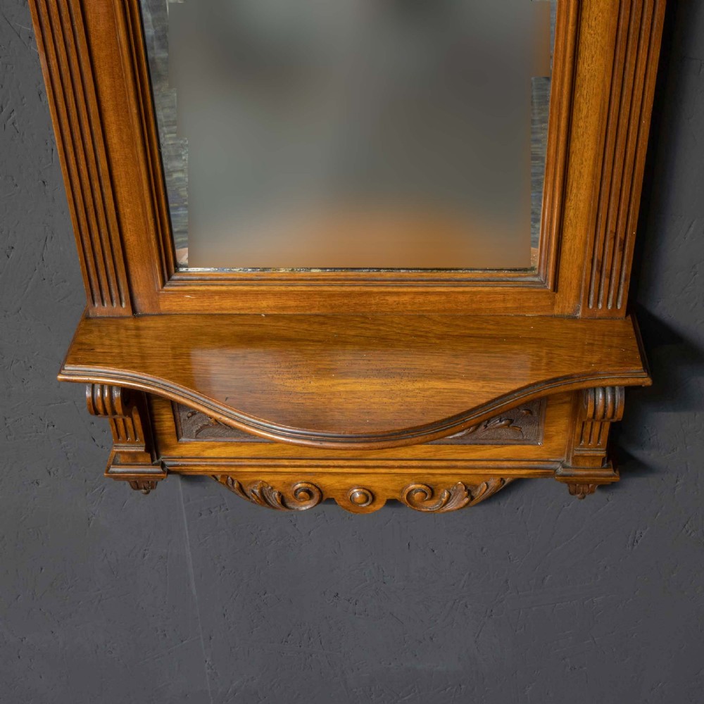 Victorian Walnut Hall Mirror View IV