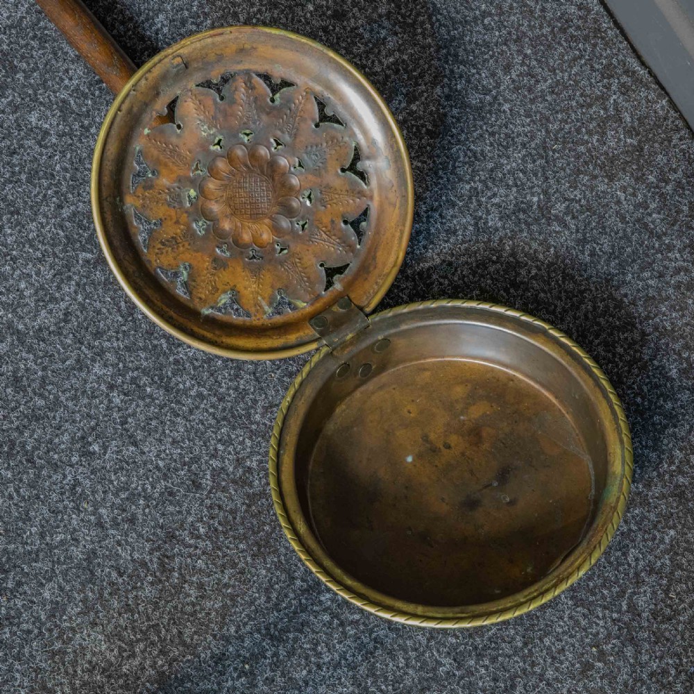 Victorian Brass Warming Pan View II