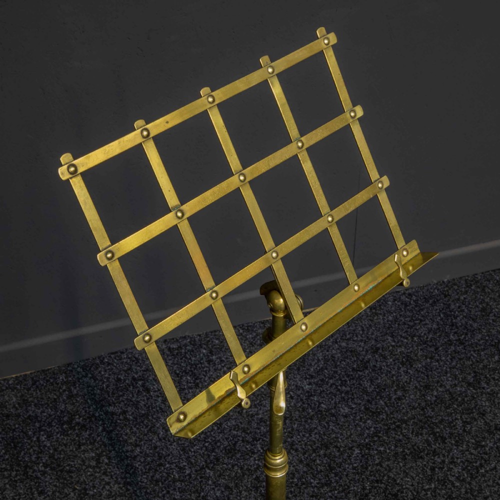 Edwardian Brass Music Stand View IV