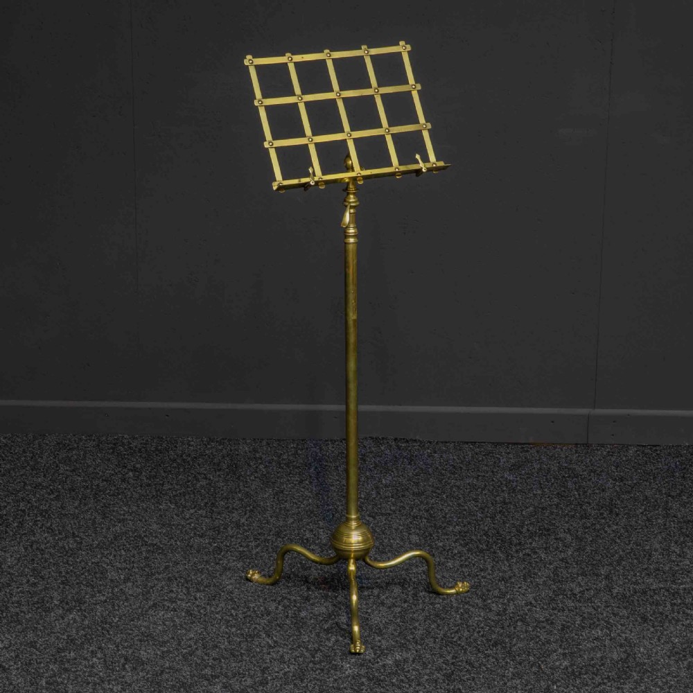 Edwardian Brass Music Stand View V