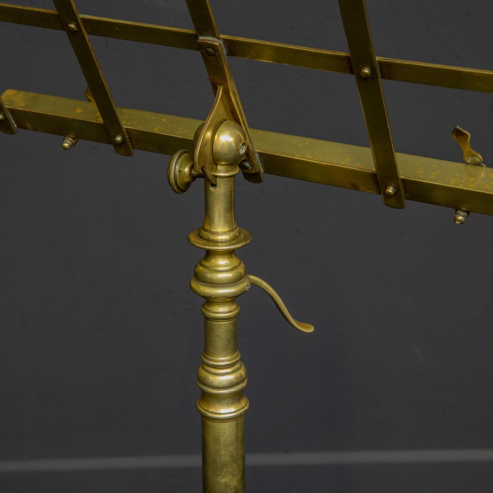 Edwardian Brass Music Stand View VI