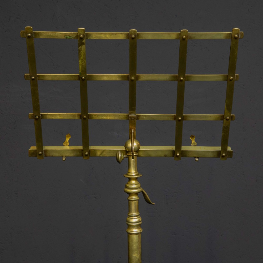 Edwardian Brass Music Stand View VII