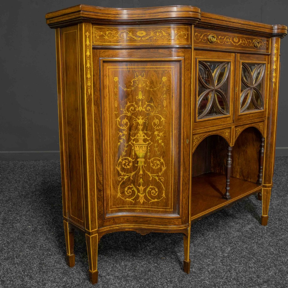 Victorian Rosewood Side Cabinet View VIII