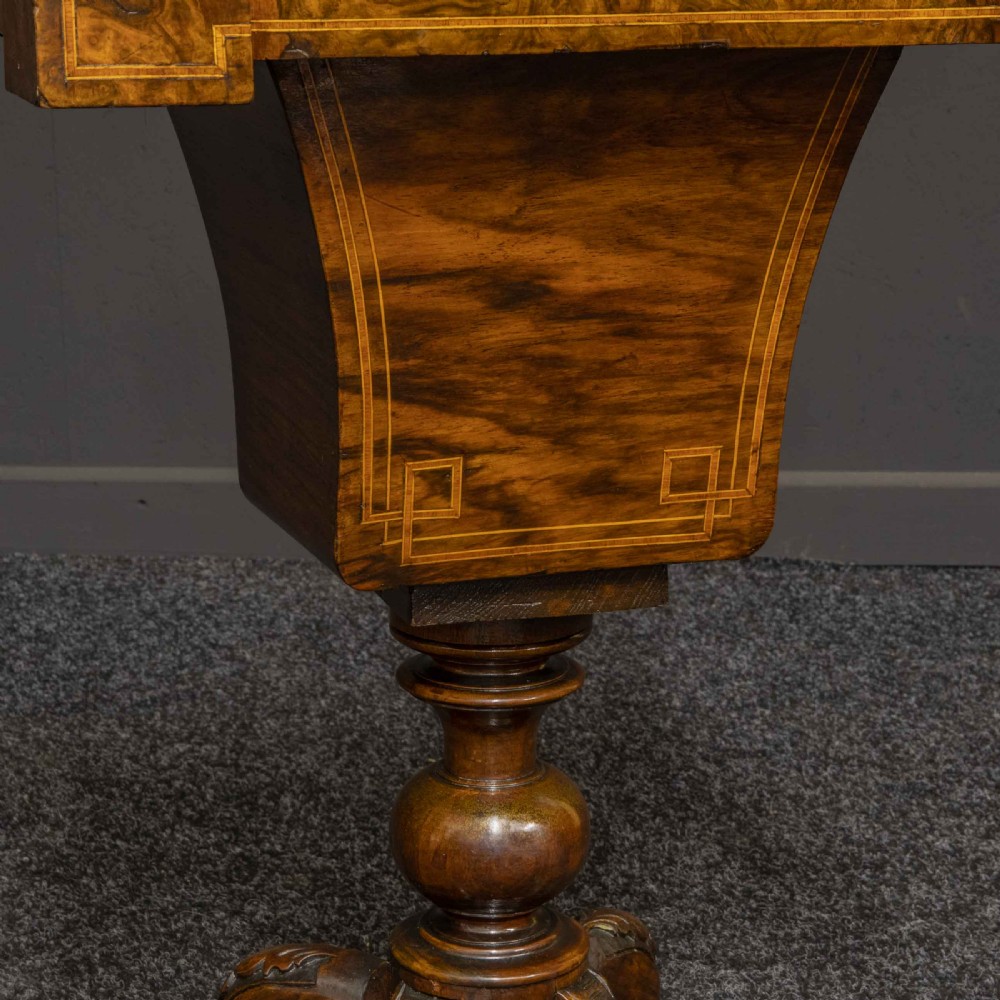 Victorian Walnut Sewing Table View III