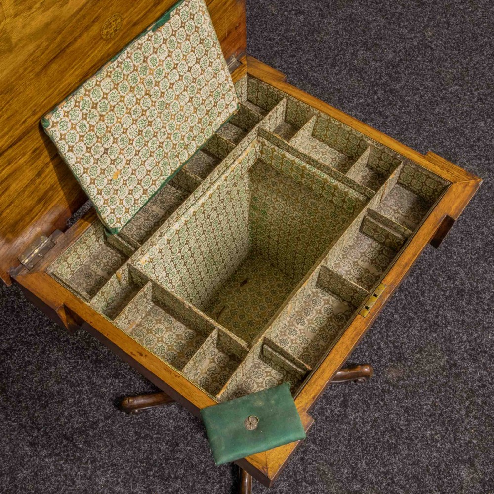 Victorian Walnut Sewing Table View VII