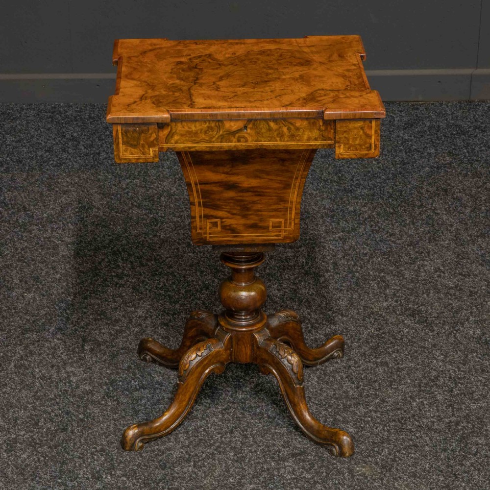 Victorian Walnut Sewing Table View X