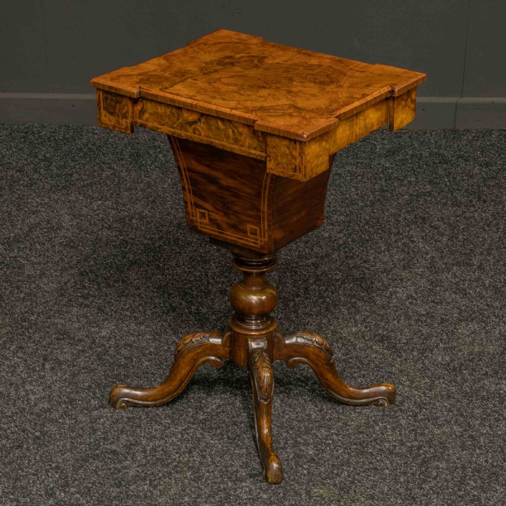 Victorian Walnut Sewing Table View XI